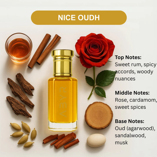 ABYR Nice Oud Attar – Alcohol-Free Long-Lasting Oudh Fragrance for Men & Women - 12ml view