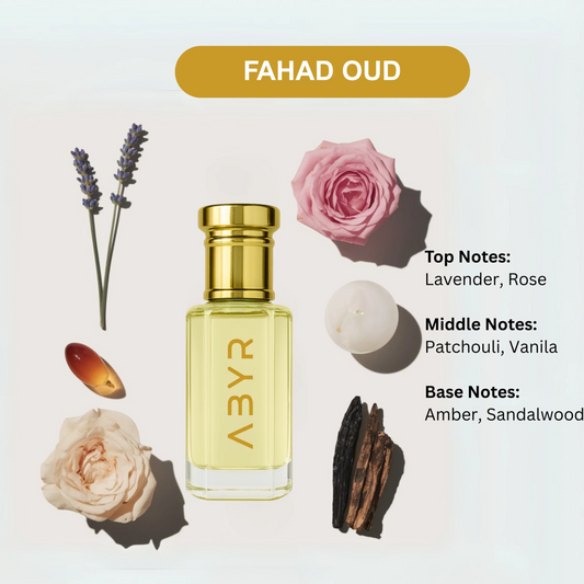 ABYR Fahad Oud Attar – Alcohol-Free Pure Oudh Fragrance, Long-Lasting & Unisex - 3ml view