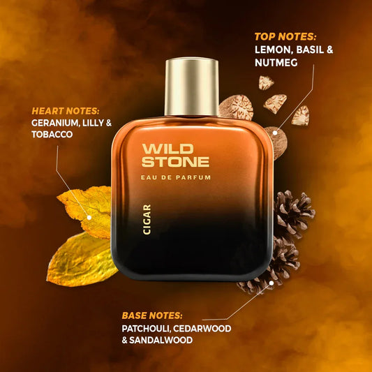 Wild Stone Cigar Eau De Parfum for Men, 100ml | Spicy and Woody Long-Lasting - view 2
