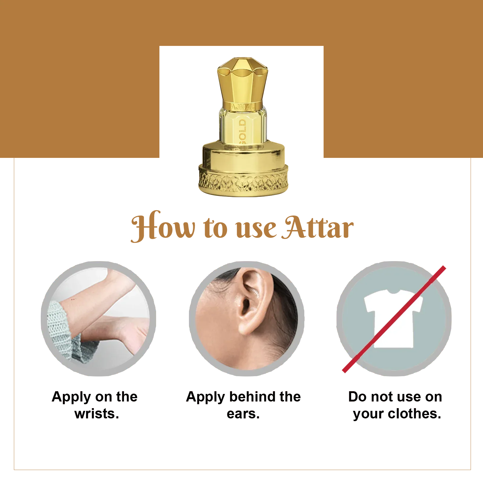 AJMAL MUSK GOLD Non-Alcoholic Concentrated Long Lasting Attar for Unisex 5 ML - view 4
