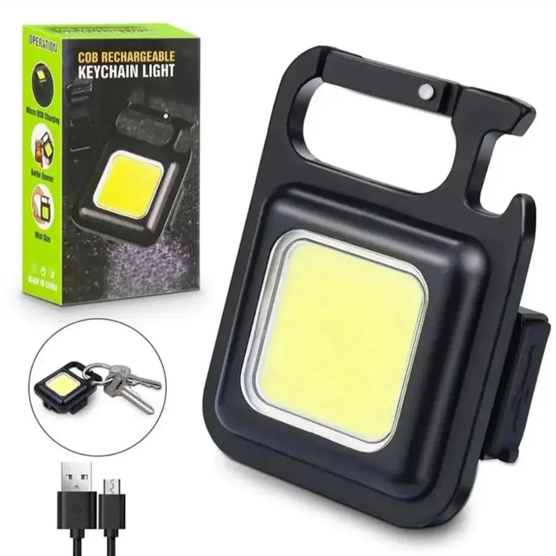 COB Key Chain Flashlights Small Water Resistant USB Rechargeable Magnetic Light - view 4