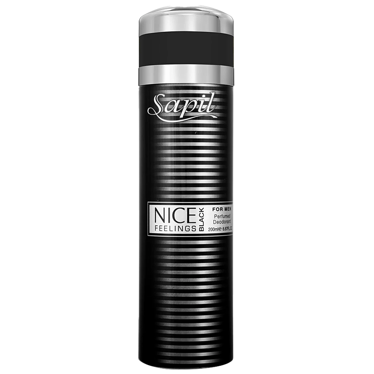 Sapil Nice Feeling Black Deodorant Body Spray for Men 200 ML - main view
