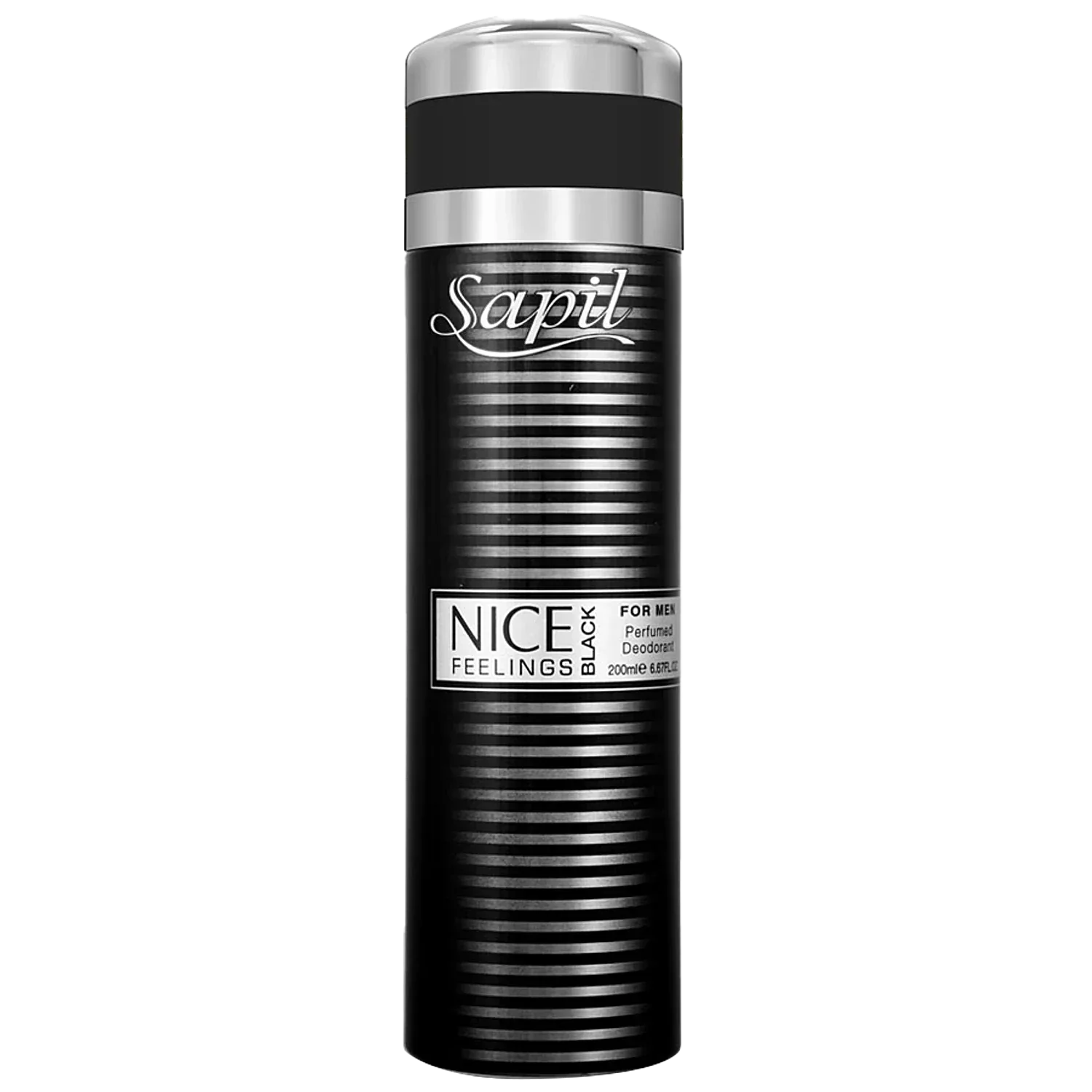 Sapil Nice Feeling Black Deodorant Body Spray for Men 200 ML - main view