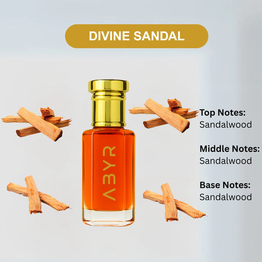 ABYR Divine Sandal Attar – Pure & Alcohol-Free Sandalwood Fragrance Unisex - 3ml view