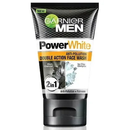 Garnier Men PowerWhite Anti Pollution Double Action Face Wash 100 g - main view