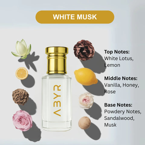 ABYR White Musk Attar – Alcohol-Free, Long-Lasting Fresh & Musky Fragrance - 6ml view