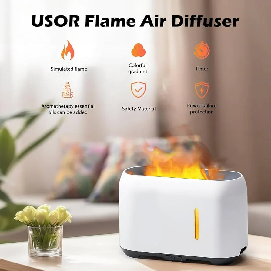 Aroma Diffuser Flame Humidifier with 7-Color LED Light & Remote Control - view 4