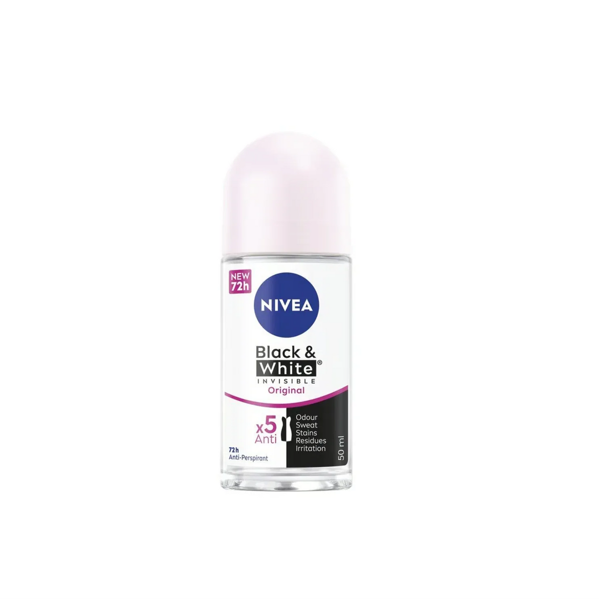 Nivea Black & White Invisible Original Roll-On 50ml – Ultimate Protection - main view