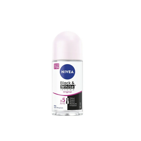 Nivea Black & White Invisible Original Roll-On 50ml – Ultimate Protection - main view
